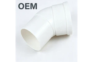 High Quality PVC-U Reducing 45 Degree Elbow Drainage Pipe Fittings Durable Plastic Connector For Building Sewage System