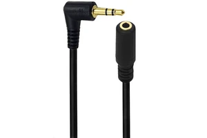 3.5mm Right Angled 3Pole 2Ring Audio Stereo Male To Female DC3.5 Pulg To Jack Extension Cable 20cm