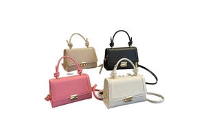 Wholesale Custom Logo Multi Color Croc Print Mini Handbag Knotted Handle Metal Turn Lock Detachable Strap Crossbody Bag