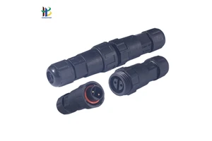 Compact Cable to Cable Waterproof Connector IP67 10A LED Wall Washer Plant Lights M16 Field Assembly Connector