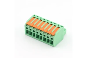 Connectors Supplier Brass 8P Terminal Blocks 3.81mm Pluggable Free HangingIn-Line PCB 300V 10A