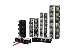 DIRUIDQ TC-603 50A 600V Brass Bolt Connection Barrier Terminal Block >30 AWG Conductor 2-5 Poles for Industrial Applications