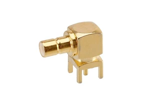 RF Coaxial Connector SMB PCB End Launch Plug 90 Degree Through Hole Bulkhead Solder SMB Right Angle Jack