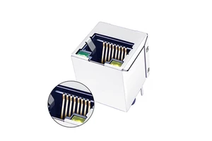 Good Quality Ethernet Single Port 8P8C Modular PCB Female RG45 Cat5/Cat6 RJ45 Connector with Yellow/Green LED PA46 Housing