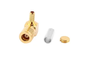 RF Coaxial Connector SMB Female 90 Degree Right Angle Adapter for RG174 RG316 Cable