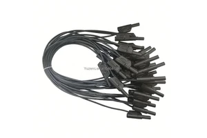 4MM Banana Connector Fully Enclosed DCC Power Testing Line 0.5 Meter Length 14AWG Black/Red Cable