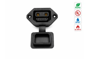 UL Certified RoHS Compliant 40A 2+6 Pin Female Battery Socket | IP67 Waterproof UL 94V-0 Power Connector for LEV & E-Mobility