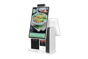 Cheap Terminal Point of Sale Systems Supermarket 15 Inch Dual Touch Screen Android windows 10 Cash Register Machine for Restaur