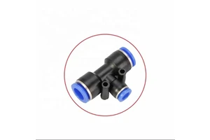 CHDLT PEG Series T Type Tube Quick Connect One Touch Pneumatic 3 Way Air Connector Air Fitting Part