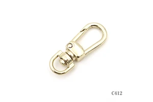 Small Snap Hook Zinc Alloy Gold Swivel Snap Clasp Metal Snap Carabiners for Bag Hardware Keychain Accessories
