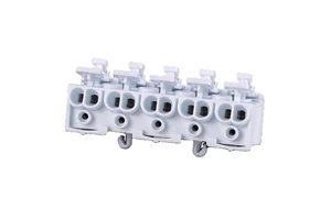 BELEKS 5-Pole Spring Loaded Terminal Blocks Quick Connect Wire Connectors with Secure Fixed Snaps