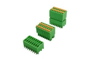 HOT sales male female 3.5mm pitch two rows double layer pcb terminal block spring connector 15EDGKN