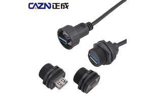 USB Type a 3.0 Waterproof Connector IP67/68 Male to Female Plug USB Power Cable Socket PC Board