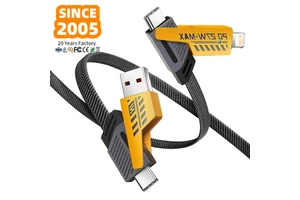 Top Rated Wholesale Reliable 4in1 Data Cable 66W USB C to C PD Fast Charge 5A for IOS with Metal Case Braided