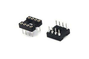 8 Pin 2.54 Pitch H3.0 180 Dip Integrated Circuit Socket Microcontroller Base Round Hole IC Socket Other Connectors