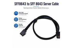 100-Ohm Impedance Server Data Cable SFF-8643 36-Pin Mini SAS HD Connector Storage Backplane Interconnect High Performance
