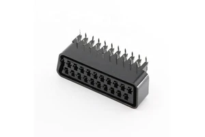21 Pins SCART Connector Female PCB Mount CS-108 Black Scart Socket for Audio Video Devices