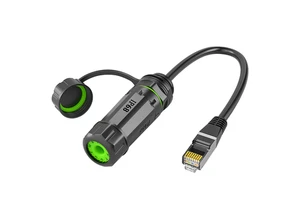 IP68 Waterproof RJ45 8Pin Copper Gigabit Gold Plating Shielded STP CAT6/CAT6A Ethernet Cable Connector for Automotive Use