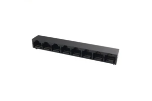 HAXN Ethernet Connectors 9601 8P8C 1X8 W/O Shield Stable Performance Side Entry Latch -40~85 DIP Mounting Black Housing