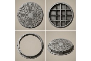 Traffic-Rated Grey Cast Iron Manhole Cover AASHTO Load Class D400 For US Municipal Infrastructure