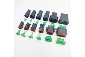Black Deutsch Connector DT DTM 2-12 Pin Male Female Waterproof Car Adapter Terminals Amp Connector Application Connectors