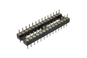 Hot Sale Customizable Through Hole Plastic IC Socket Connector 2.54mm Pitch 6~64 Pins Standard Sockets for ICs