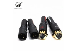 Balanced Cable Adapter XLR Plug YIVO XSSH Audio HIFI Non-Welding Female Male Gold Plated Mini Headset Microphone 3pin Connector