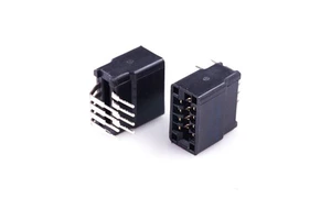 Card Edge Connector Slot 2.54 mm Pitch 8 Pin 2x4 Position PCB Gold Finger Board Socket Through Holes Dual Row Right Angle
