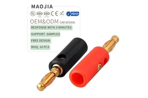 4mm Banana Plugs Gold Plated Open Screw Type for Speaker Wire HiFi Audio Video Connectors No Solder Needed Crimp Terminal