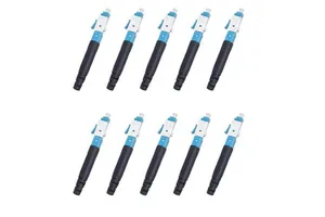 OEM ODM 10 pcs LC Singlemode Fiber Optic Quick Assembly Connector Fiber Optic Fast Connectors Singlemode 9125 Mechanical Connect