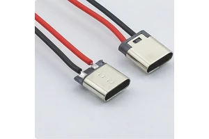 Manufacturer Supply Type C 2 Pin Female Connector with Simple Welding Wire