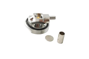 NMOHF Female Jack Right Angle RF Coaxial Connector for LMR200 Coaxial Cable, Mounting Panel Thickness 0.76-2.6mm, for Testing