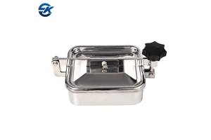 Food Grade Tank Hatch Stainless Steel 304 316L Rectangular Pressure Manways Sanitary Square Manhole Cover