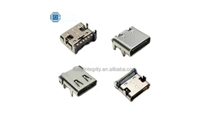 Type-C female seat with positioning column stainless steel shell USB Connector