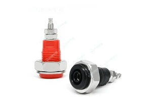 4mm Banana Female Plug Jack Connector Safety Protection Binding Post Nut Terminal Blocks Screw Socket 5 Connector Accessories