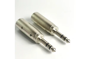 T.J XLR 1/4" Adapter 6.35mm TRS Male Stereo Balanced Audio Connector New DC Metal for Mixer Speaker Microphone