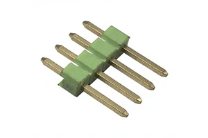 2.54mm Single-Core 4P Nylon PCB Board Adapter Connector Green Plastic Male and Female Pin Header Connector Gold Plating