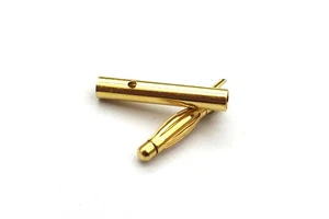 2mm Gold Copper Brushless Motor Banana Plug Bullet Connector ESC Battery Compatible Electronic Components