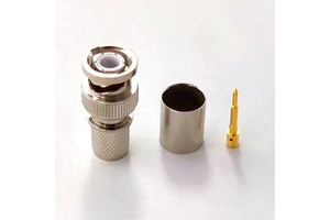 Audio 50ohm Antenna RG8 Coaxial Cable Wire Electrical Waterproof CCTV BNC Plug Male Crimp Rf Coaxial Connector