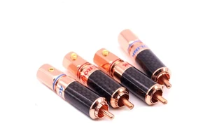 HIFI RCA Jack Adapter XSSH Audio Speaker Headphone CD Player OEM ODM DIY Red Copper Brass Male RCA Plug Connector