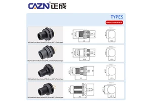 Factory Waterproof PCB Plastic Type Panel Mount Socket Connectors M12 Male Female B D A Code 2 3 4 5 6 8 12 17Pin Connector