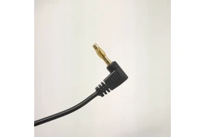 90 Degree 4mm PVC Insulated Tin Plated Copper Conductor 12V Banana Plug Molded Cable Assembly for Electronic Home Appliance Use