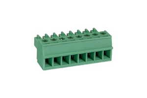 UL CE Approved 15EDGK PCB Plug-in Terminal Block 3.5mm Pitch Brass Contact Green Wiring Connector for Industrial Control