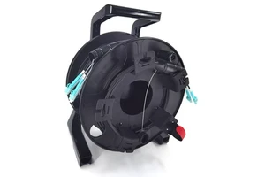 Armored Tactical Fiber Cable Reel With OM3 OM4 OM5 Multimode Singlemode LC Fibers for Business Events