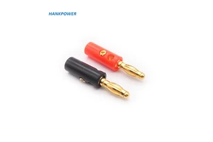 4MM Gold Plating Banana Plug Socket Test Welder-free Screwing Power Speaker Banana Connectors