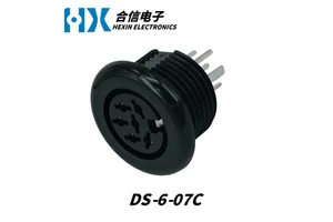 HX Factory Direct DS 6-07C S Terminal Audio Video Din Female Socket Connector Circular Connector 6 Cores