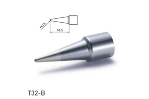 Hakko T32-B Series Oxygen-Free Copper Slip-in Connector Soldering Tips with 0.5-1.0mm Head Thickness