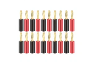 High Quality Brass Male Audio Speaker Adapter Banana Plug Welding-free Connector for 4mm Cable