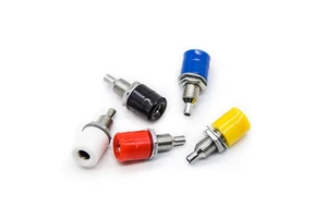 Original 24.247.2 Terminal Black Banana Connectors / Alligator Clips Binding Post