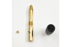 Banana Plugs Gold Pated 4MM Banana Connector with Screw Lock for Audio Jack Speakers Banana Connectors